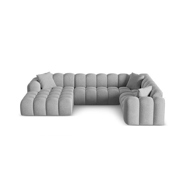 Svetlosivá ženilková rohová pohovka (pravý roh/do tvaru "U") Treno – Cosmopolitan Design