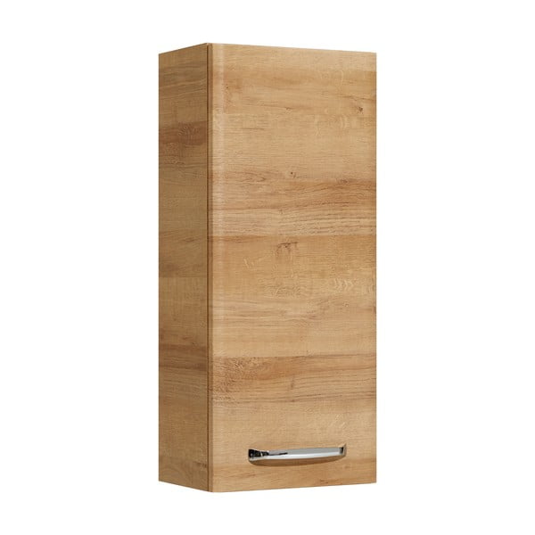 Závesná kúpeľňová skrinka v dekore duba v prírodnej farbe 70x30 cm Quickset 318 – Pelipal
