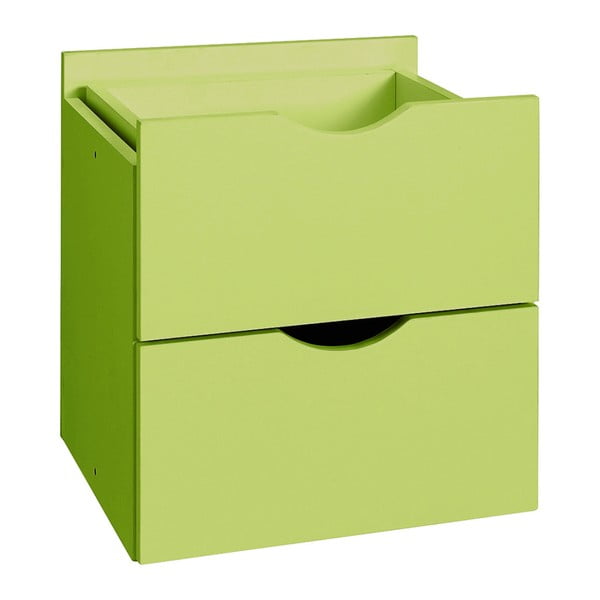 Zelená dvojitá zásuvka do regálu Støraa Kiera, 33 × 33 cm