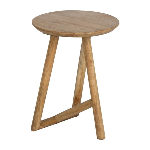 Okrúhly odkladací stolík z mangového dreva ø 40 cm Mao – Ixia