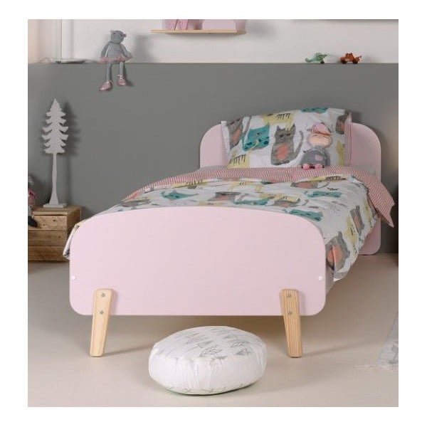 Ružová detská posteľ Vipack Kiddy, 200 x 90 cm-image-1