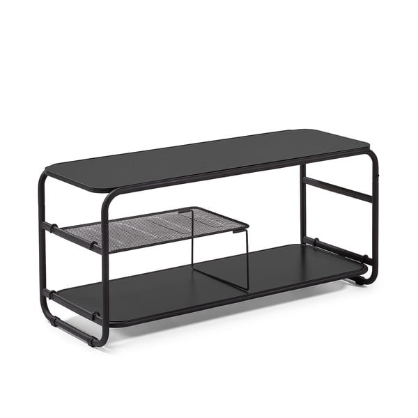 Čierny televízny stolík Kave Home Academy, 98 × 46 cm-image-2