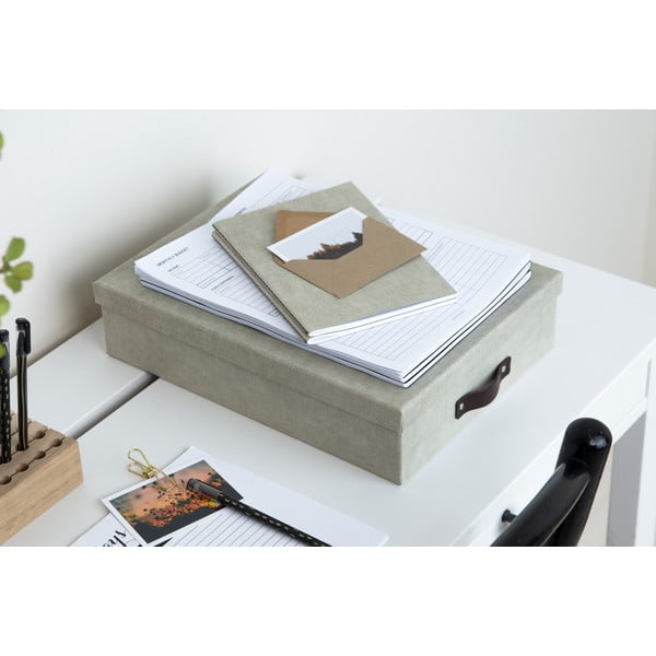 Béžová úložná škatuľa Bigso Box of Sweden Oskar-image-2