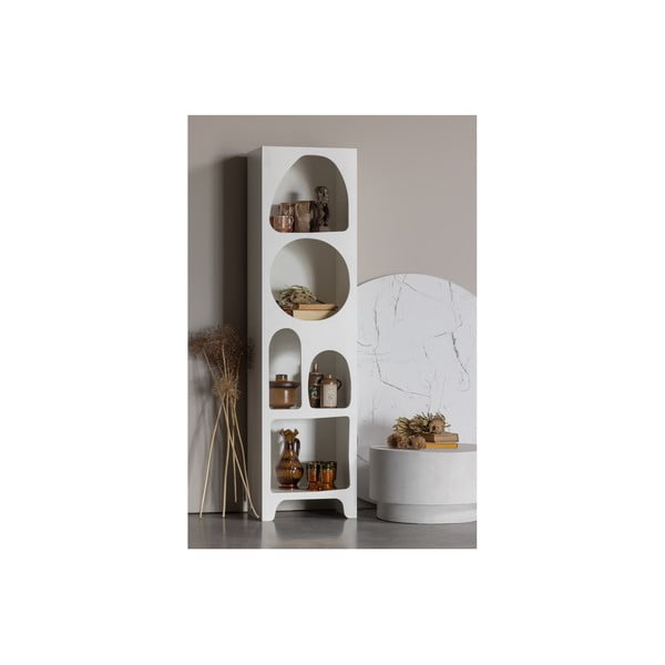 Biela knižnica 48x180 cm Caz – WOOOD-image-3