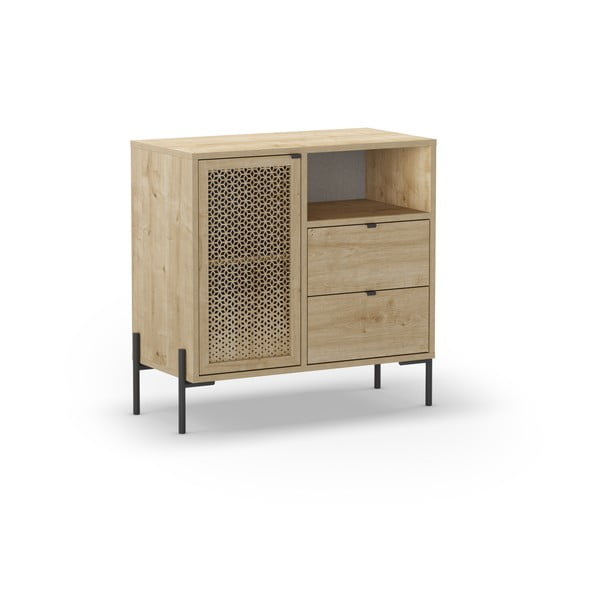 Skrinka v dekore duba v prírodnej farbe 80x80 cm Inca – Marckeric-image-2