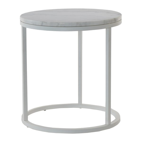 Mramorový odkladací stolík so sivou konštrukciou RGE Accent, ⌀ 50 cm