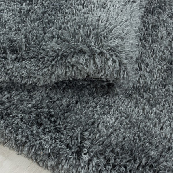 Sivý okrúhly koberec ø 160 cm Fluffy – Ayyildiz Carpets-image-1