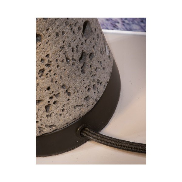 Sivá stolová lampa z lávového kameňa Good&Mojo Galapagos, výška 20 cm-image-1