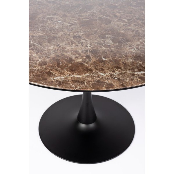 Okrúhly jedálenský stôl s doskou v dekore mramoru ø 110 cm Maru – White Label-image-4