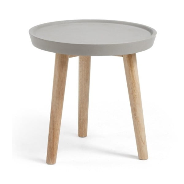 Sivý odkladací stolík La Forma Livy, Ø 50 cm