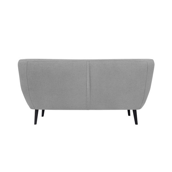 Svetlosivá dvojmiestna pohovka s hnedými nohami Mazzini Sofas Piemont-image-3