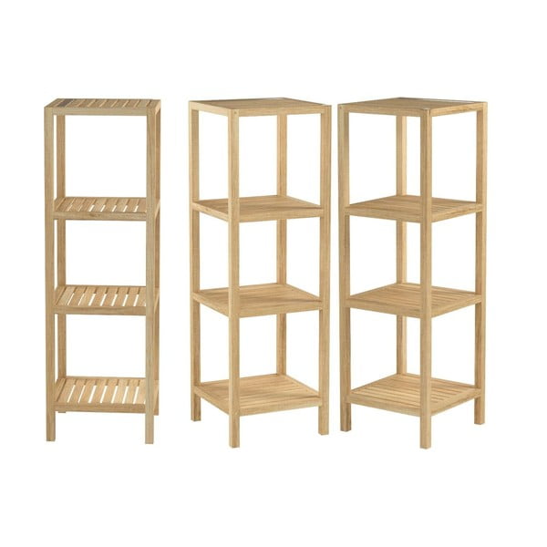 Kúpeľňový regál z orechového dreva v prírodnej farbe 36x112 cm Norway – Wenko-image-2