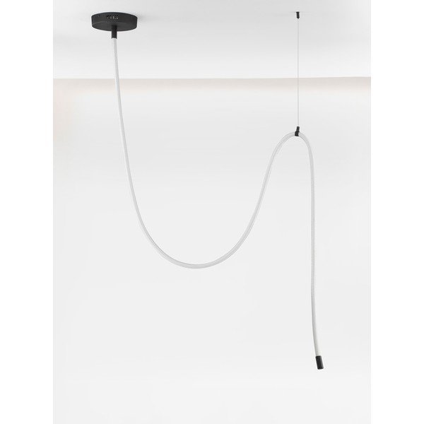 Biele/matne čierne oceľové LED závesné svietidlo so stmievačom Ilane – Nova Luce-image-3