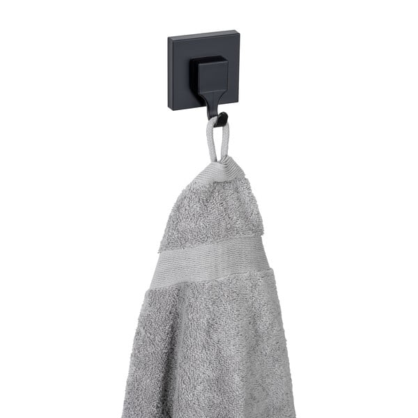 Čierne samodržiace plastové háčiky v súprave 2 ks Quadro – Wenko-image-4