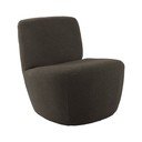 Sivohnedé kreslo z textílie buklé Ada – Leitmotiv