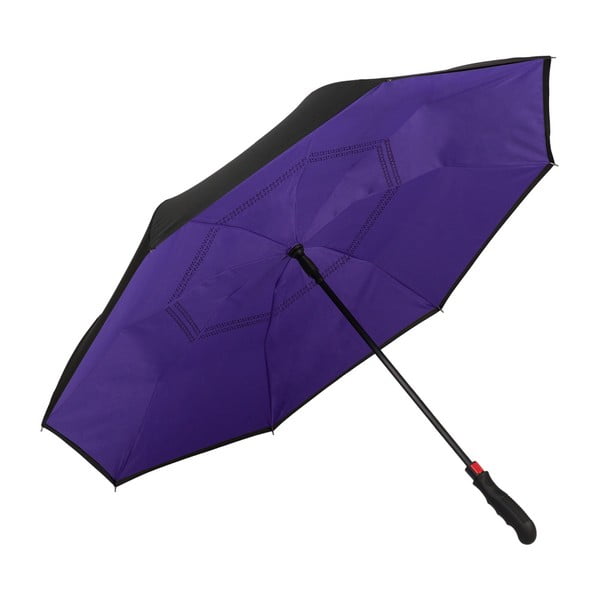 Tmavofialový dáždnik s rúčkou Von Lilienfeld Remy FlicFlac