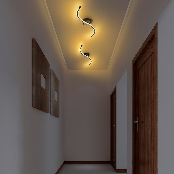 Čierne LED stropné svietidlo 10x67 cm Yilan – Opviq lights-image-3