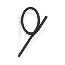 Čierny nástenný oceľový háčik Tuba M – Spinder Design