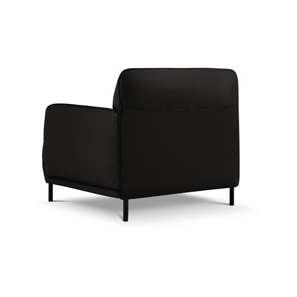 Čierne kožené kreslo Windsor & Co Sofas Neso-image-2