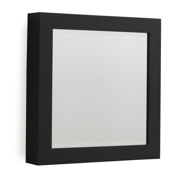 Čierne nástenné zrkadlo Geese Thick, 40 × 40 cm