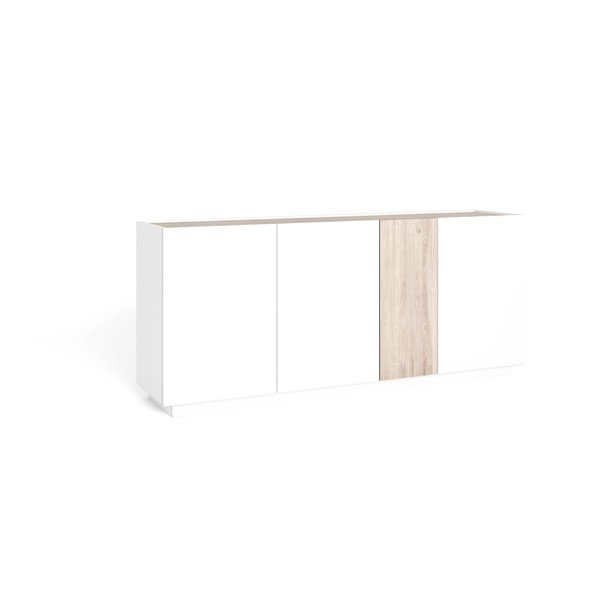 Biela/v prírodnej farbe komoda v dekore duba 180x78 cm Udine – Marckeric-image-2