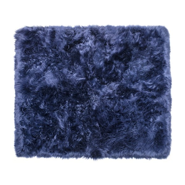Tmavomodrý koberec z ovčej kožušiny Royal Dream Zealand, 130 × 150 cm