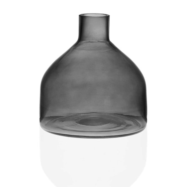 Sivá sklenená váza Versa Prahna, výška 19,5 cm