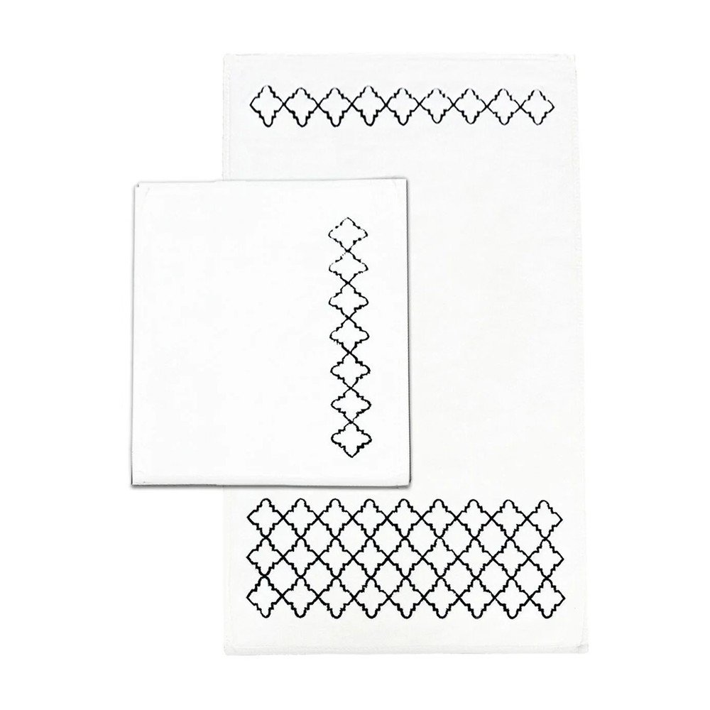 Krémovobiele kúpeľňové predložky v súprave 2 ks 60x100 cm Luxury – Foutastic