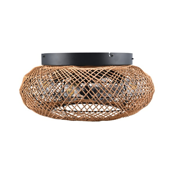 Hnedé stropné svietidlo na diaľkové ovládanie/s ventilátorom Lillesand – Trio-image-4