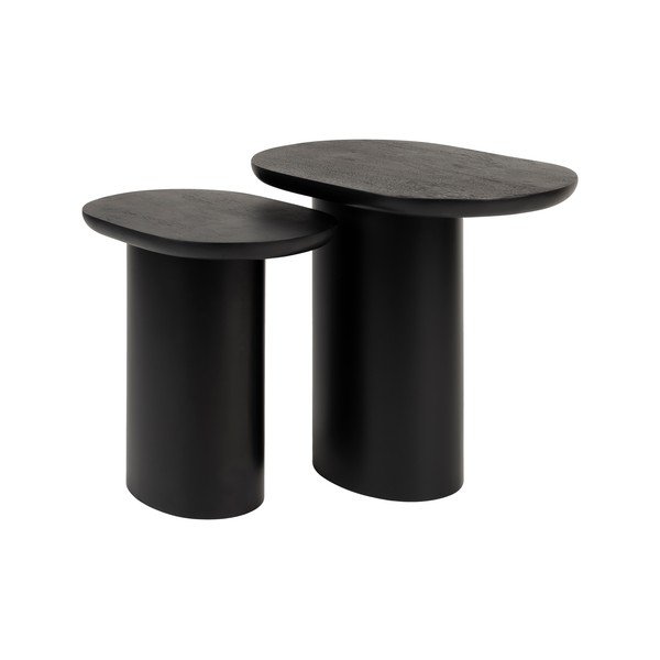 Odkladacie stolíky v súprave 2 ks s doskou z mangového dreva 37x56 cm Bela – White Label