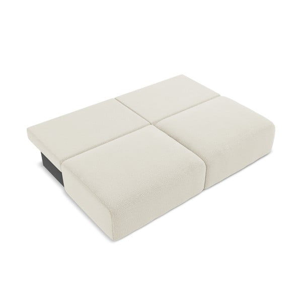 Krémovobiela rozkladacia/s úložným priestorom pohovka 216 cm Kalena – Makamii-image-4