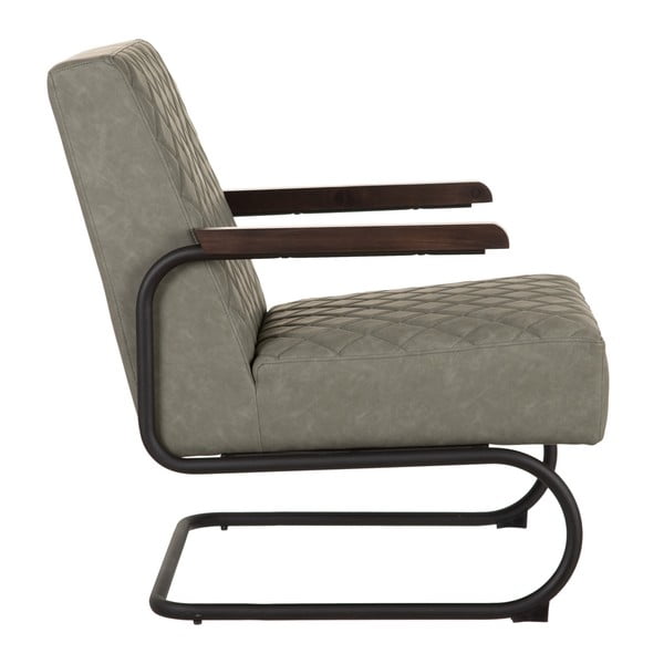 Kaki kreslo z imitácie kože – Ixia-image-3