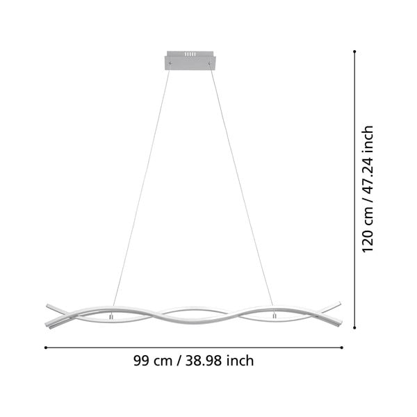 LED závesné svietidlo v striebornej farbe LASANA 2 – EGLO-image-2