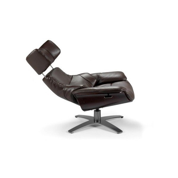Sklápacie kožené kreslo s relaxačným mechanizmom Ángel Cerdá Terapeut-image-3