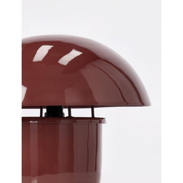 Vínovočervená kovová stolová lampa s kovovým tienidlom (výška  27 cm) Koppel – Bizzotto-image-3