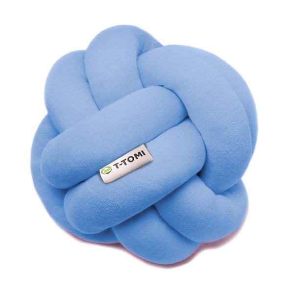 Modrá bavlnená pletená lopta T-TOMI, ø 20 cm