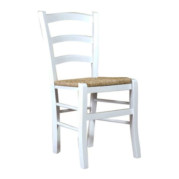 Biela jedálenská stolička z bukového dreva Alis