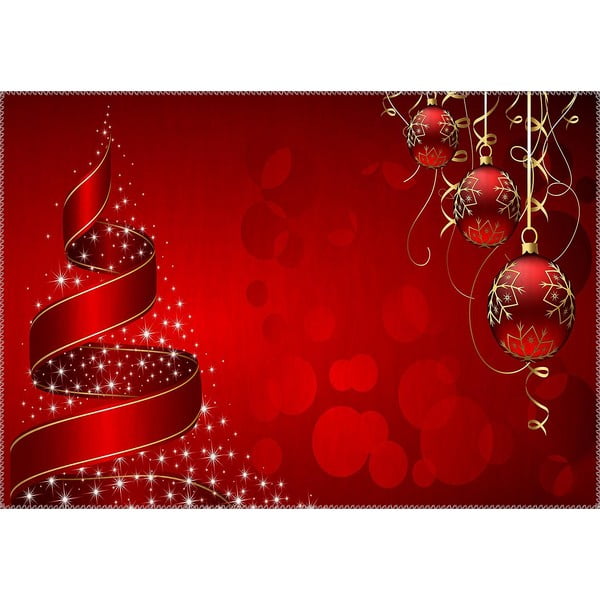 Vianočné obdobie Koberec Vitaus červené, 50 x 80 cm