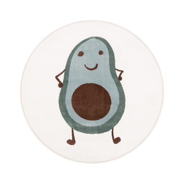 Detský koberec v mentolovej farbe/slonovinový ø100 cm Avocado Mint – FD