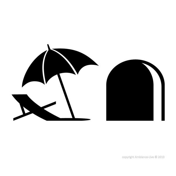 Samolepka Mouse Hole with Umbrella, 15x8 cm-image-2