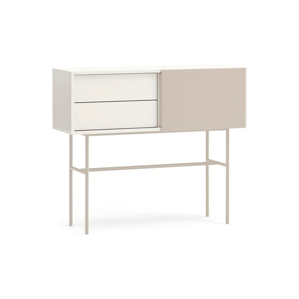 Béžovo-krémový konzolový stolík 35x110 cm Nube – Teulat-image-3