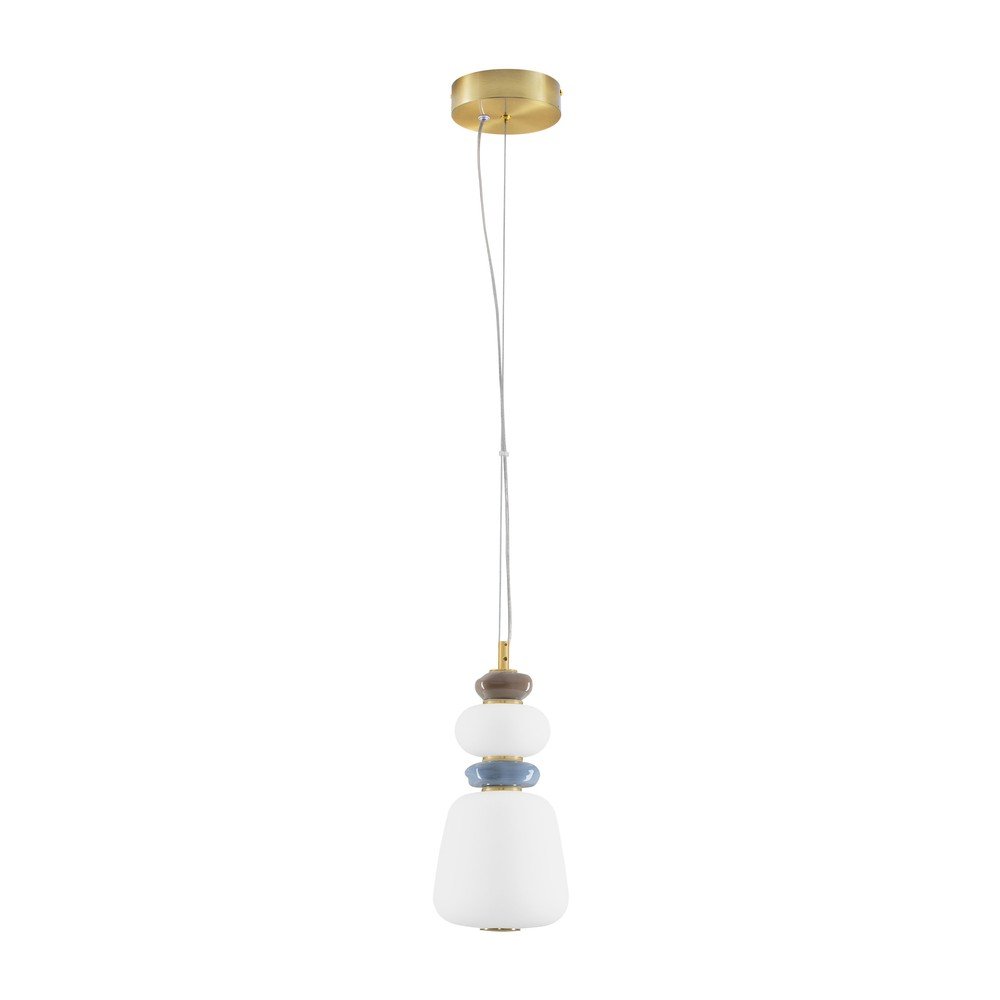 Biele/v zlatej farbe kovové LED závesné svietidlo so stmievačom s porcelánovým tienidlom/so skleneným tienidlom ø 17 cm Palo – Nova Luce