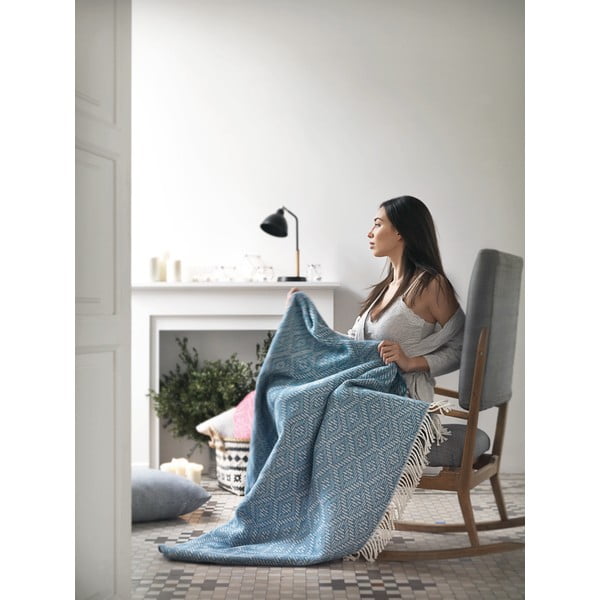 Sivohnedý pléd s podielom bavlny Euromant Aisha, 140 x 180 cm-image-2