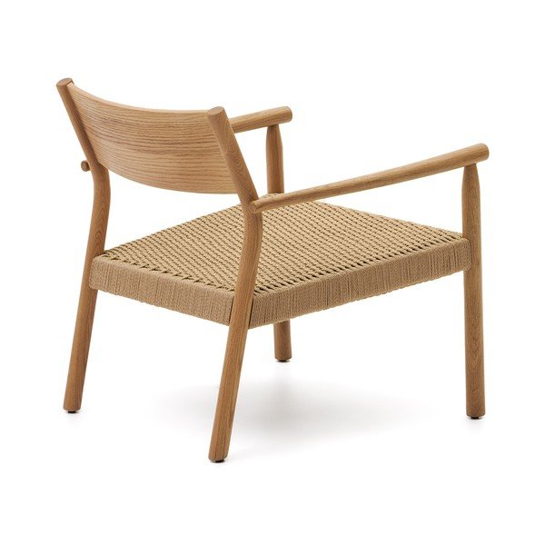 Kreslo vo svetloprírodnej farbe s výpletom Yalia – Kave Home-image-4