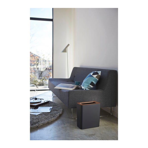 Čierny odpadkový kôš Yamazaki Rin Square-image-1