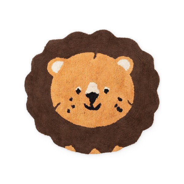 Oranžový/hnedý prateľný/ručne tkaný bavlnený detský koberec 112x120 cm Snuggle Lea – Hanse Home