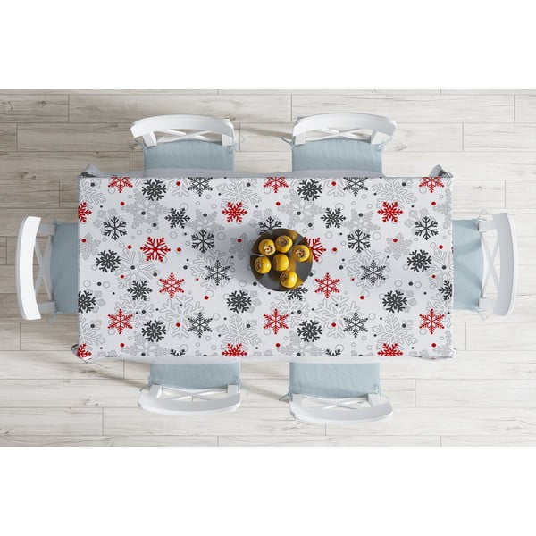 Vianočný obrus s prímesou bavlny Minimalist Cushion Covers Red Christmas, 140 x 180 cm-image-1