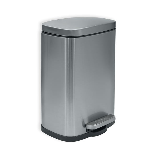 Nášľapný oceľový odpadkový kôš v matne striebornej farbe 5 l Akira – Spirella