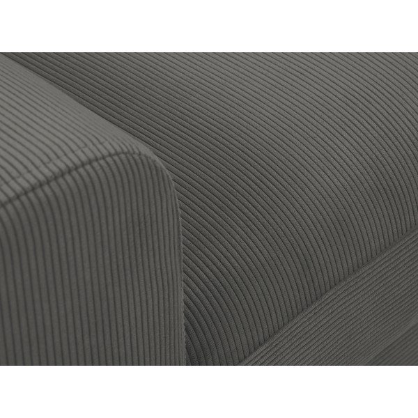 Tmavosivá menčestrová rozkladacia rohová pohovka Micadoni Home Moghan, pravý roh-image-1