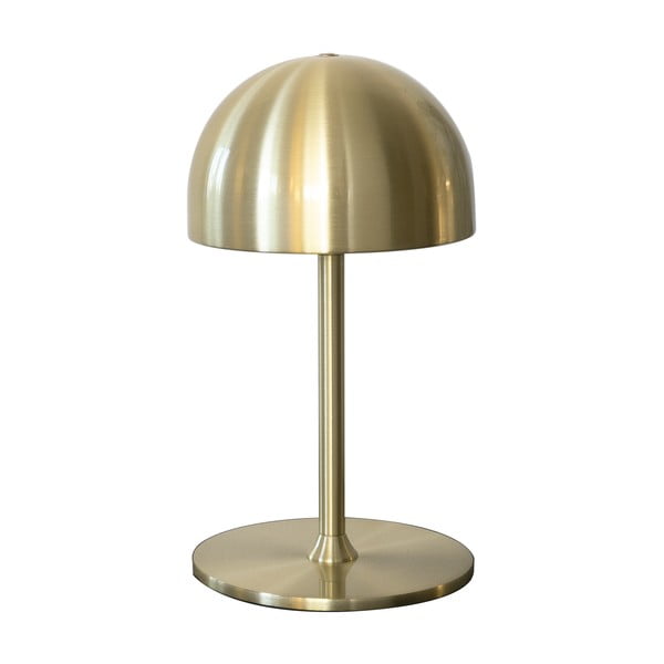 LED stolová lampa na diaľkové ovládanie v mosadznej farbe s kovovým tienidlom (výška 22 cm) Tim – Sirius